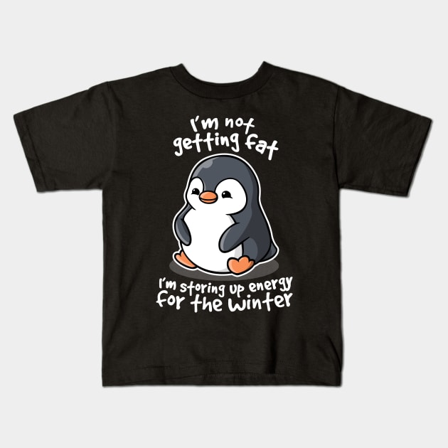 Chubby penguin Kids T-Shirt by NemiMakeit